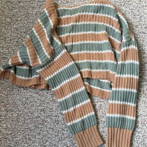 American Eagle striped cropped sweater size medium